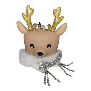 Cozy Bling Reindeer Pocketbac Sanitizer Holder by Bath & Body Clip Attach NWT